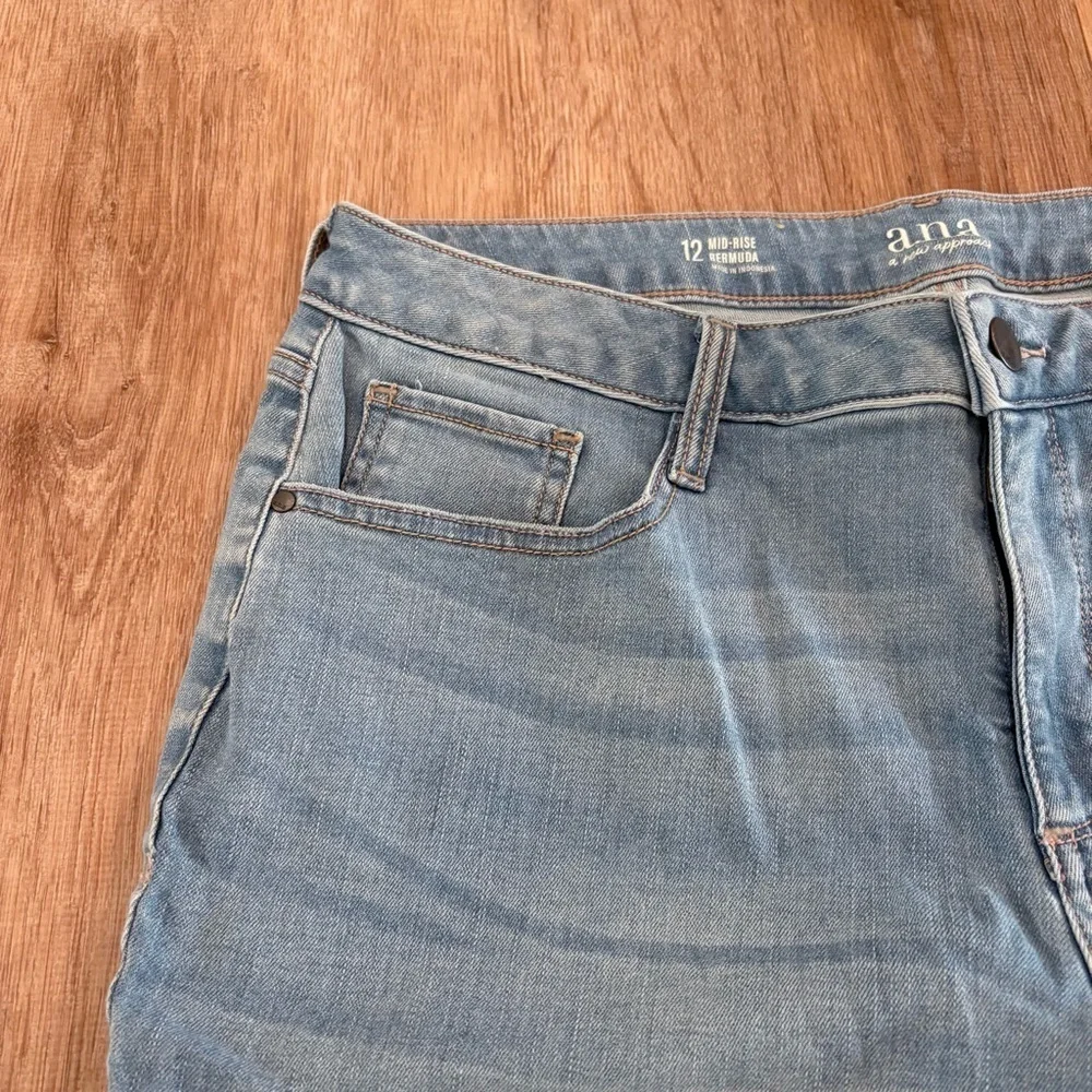 3/$18✨ Women's 12 Mid-Rise Stretch Bermuda Long Denim Jean Casual Summer Shorts